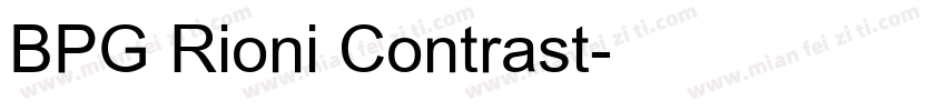 BPG Rioni Contrast字体转换